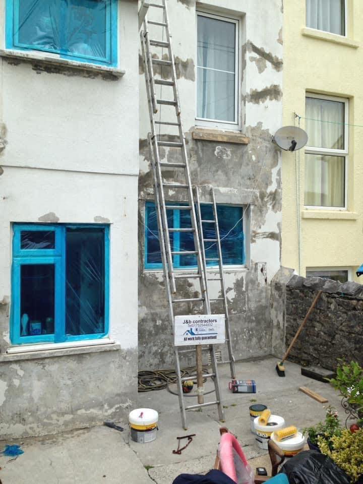 Render repair work in Dawlish