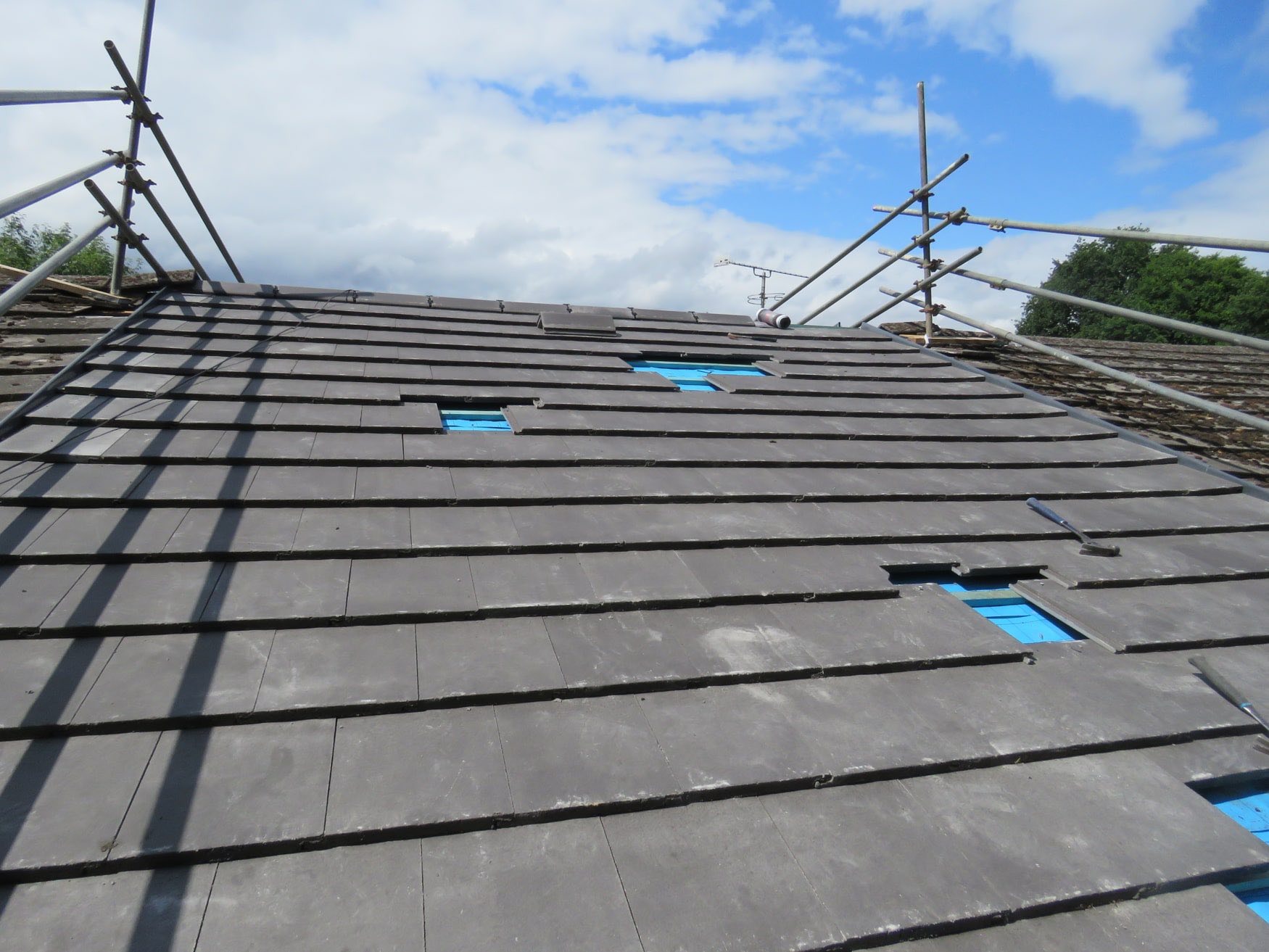 Natural slate roof repair in Dawlish